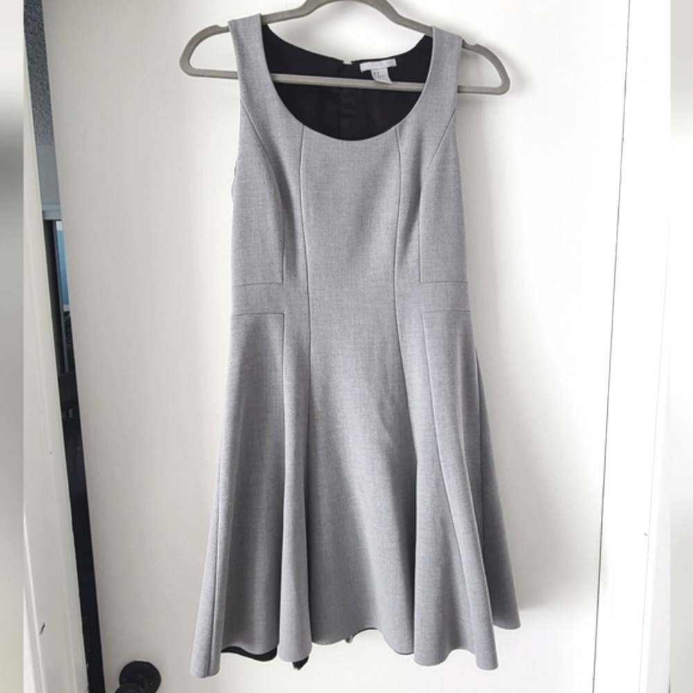 H&M Gray Sleeveless Fit & Flare Skater Dress